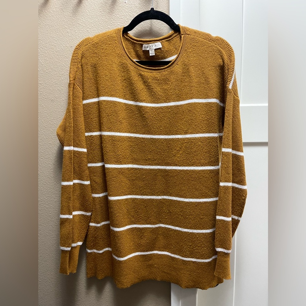 Striped Mustard/Ivory Sweater